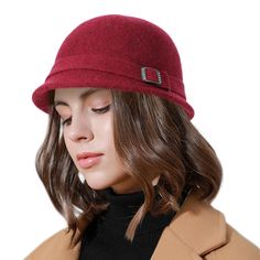 PRICES MAY VARY. 100% Wool Imported Material: The buckect hat is made of 100% wool, a breathable and soft fabric, is comfortable to wear on One size :fits most (56-58cm 22"-22.8"). Wool fabric is stretchy enough for a cozy fit. Fashionable & Versatile: looks cool on casual and formal occasions like 1920s / 1950s tea party, derby, church, wedding or theatre; but also keeps you warm and stylish in fall winter and spring. Crushable & Packable: you can fold or roll-up it and tuck in away in suitcase 1950s Tea Party, Women 1920s, Bucket Hats For Women, Ivory Outfit, British Hats, Wool Cloche Hat, Women Hats Fashion, 1920s Vintage, Derby Party