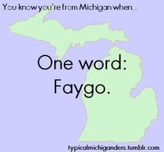 a map with the words one word faygo