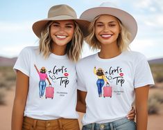 This Gender-Neutral Adult T-shirts item by CustomPrintbyEG has 44 favorites from Etsy shoppers. Ships from Garfield, NJ. Listed on Sep 3, 2024 Travel Shirts Ideas, Girls Trip Shirts, Trip Outfits, Women Travel, Travel Shirts, Amazing Adventures, Travel Adventure, Female Travel, Text Color