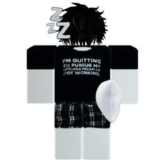 an image of a man with black hair and plaid shorts on his shirt that says i'm quiting to pursue my job not working