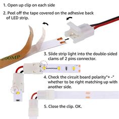 the instructions for how to use led strip