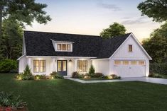 this is an artist's rendering of the farmhouse style house plans that are available for purchase