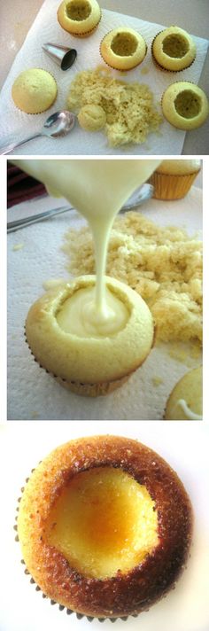 there are several pictures of different pastries being made in the same way as they look