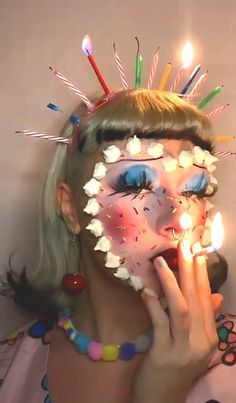 Ephemeral Tattoo, Funky Makeup, Drag Make-up, Clown Makeup, Creative Eye, Fantasias Halloween, Pretty Makeup