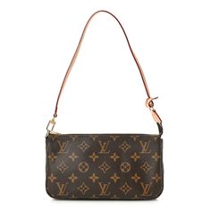 This is an authentic LOUIS VUITTON Monogram Pochette Accessories NM. This pouch is crafted of signature Louis Vuitton monogram coated canvas in brown. The bag features a removable vachetta leather strap and gold hardware. The top zipper opens to a brown fabric interior with a patch pocket. Pochette Accessories, Louis Vuitton Pochette, Brown Fabric, Authentic Louis Vuitton, Gold Hardware, Louis Vuitton Monogram, Patch Pocket, Leather Straps, Louis Vuitton