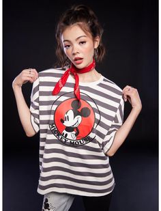 Fun Mickey Mouse Cotton Tops, Spring Cotton Mickey Mouse Top, Playful Summer Tops With Mickey Mouse, Mickey Mouse Clothes, Mickey Mouse Fun Streetwear Top, Mickey Mouse Short Sleeve Summer Top, Drop Shoulder Top, Tall Hoodies, Her Universe