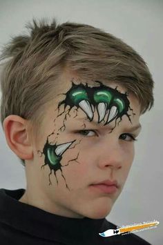 Monster Face Painting, Easy Face Painting Designs, Face Painting Ideas, Art Ideas For Teens, Cheek Art