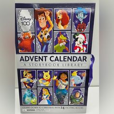 the disney movie calendar is on display