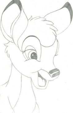 a drawing of a deer with its mouth open