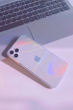 Holographic iPhone 12 Pro Max Case Holographic Aesthetic, Aesthetic Cases, Phone Case Diy Paint, Aesthetic Iphone Case, Girly Iphone Case, Iphone Life Hacks