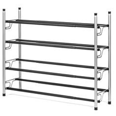 PRICES MAY VARY. Compact 3-Tier Shoe Rack: Perfect for entryways and small spaces, maximizing shoe storage with a minimalist design. Sturdy Construction: Made with reinforced connectors and metal tubes, this durable shoe rack supports heavy loads. Slide and Adjust: Customize shelves to store shoes flat or angled, perfect for any setting. Space-Saving Solution: Ideal for entryways and closets, keeping your home tidy and organized. Expandable shoe rack: Adapt your storage to your space with this e Minimalist Shoe Storage, Long Shoe Rack, Shoe Rack For Closet, Black Shoe Rack, 2 Tier Shoe Rack, 4 Tier Shoe Rack, Closet Shoe, Metal Shoe Rack, Free Standing Closet