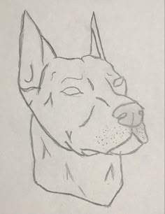 a drawing of a dog's head is shown