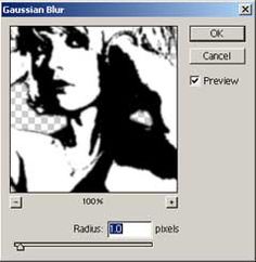 an image is being edited in the computer screen with black and white images on it