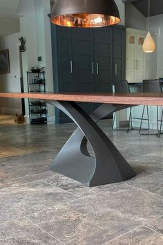 a modern dining table with an unusual design