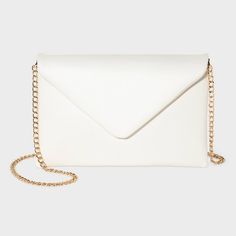 Envelope Clutch - A New Day™ White Elegant Clutch For Day Out, Glitter Envelopes, Denim Clutch, Face Gems, Dress Indian, Studded Heels, Bag Ideas, Envelope Clutch, Wristlet Wallet