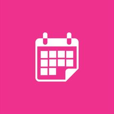 a calendar icon on a pink background