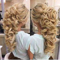 Long Hair Designs, Girls Hairdos, Wedding Hair Colors, Wedding Hair Up, Curly Wedding Hair, Hairdo Wedding, Quinceanera Hairstyles, Wedding Updos, Wedding Hair Styles