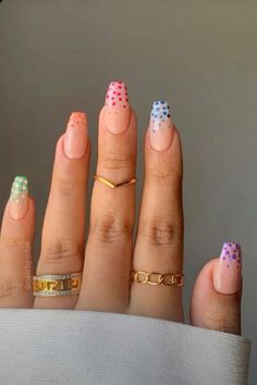 #nails#nailart #nailsofinstagram #naildesign #nailsnailsnails #nailsoftheday #naildesignideas #naildesignssummer #naildesignideas Polka Dot Nail Designs, Dot Nail Designs, Polka Dot Nail Art, Dot Nail Art, Short Coffin Nails, Gel Nails Diy, Simple Gel Nails, Summery Nails, Polka Dot Nails