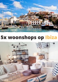 there are five photos with the words 5x woonshops op ibiza