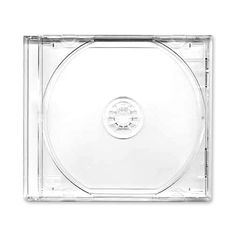 the cd case is clear and has a circular design on it's front cover