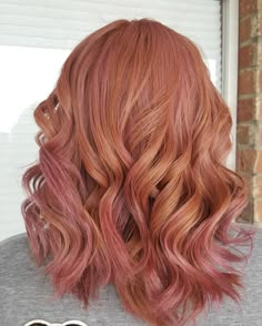 Color and style by Ngun at Transformations Salon and Spa #salon #indianapolis Shag Haircut No Bangs, Haircut No Bangs, Hairstyles Colour, Pink Tips, Hair Ginger, No Bangs, Pink Ginger