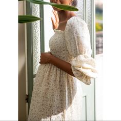 **Active On Other Apps; See Link In Bio** South Korean Brand. Buy Here On Poshmark For Fast U.S. Shipping. Soft Bio-Washed Double-Face Gauze Dress With Puffed Sleeves And Ruffled Hem. Great For Pregnancy, Postpartum, And Breastfeeding! Doesn’t Feel Like A Maternity Piece Great Addition To Your Wardrobe Even Outside Of Pregnancy. 100% Cotton, Medium Thickness, Unlined. Dress With Puffed Sleeves, Gauze Dress, Shower Dresses, Smocked Dress, Puffed Sleeves, Pregnancy Shoot, Purple Floral, Mommy And Me, Maternity Dresses