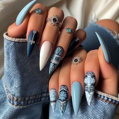 Extra Birthday Nails, Birthday Nails Ideas, Nails Latina, Bad And Boujee Nails, Boujee Nails, Wife Nails, Latina Nails, Classy Baddie Nails, Bday Nails