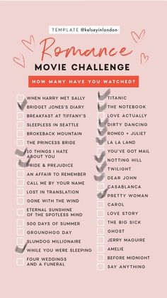 the ultimate movie challenge for valentine's day