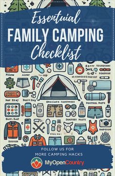 an advertisement for the family camping checklist