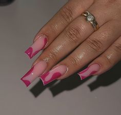 Long Acrylic Nail Designs, Diy Acrylic Nails, French Tip Acrylic Nails, Work Nails, Glow Nails, Classy Acrylic Nails, Long Acrylic Nails Coffin, Acrylic Nails Coffin Pink, Unique Acrylic Nails