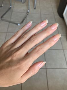 Natural Nail Shape Long, Clean Long Nails Aesthetic, Long Pretty Nails Natural, Nail Growth Aesthetic, Long Strong Natural Nails, Mid Length Natural Nails, Rounded Long Nails, Healthy Strong Nails, Nail Shapes Natural Nails