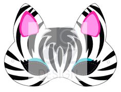 Have FUN with this adorable Eye Mask!  Wear for HALLOWEEN OR ANY PARTY!  Just print on any CARDSTOCK PAPER and CUT, add ribbon at sides and make it fit your face!  So FUN! THIS IS A DIGITAL DOWNLOAD, NO PHYSICAL ITEM IS SENT, YOU DOWNLOAD ON A PHONE OR COMPUTER, AND PRINT AT HOME AT YOUR OWN CONVENIENCE Zebra Mask, Masks Kids, Zebra Face, Vintage Fashion Sketches, Halloween Downloads, Kids Party Crafts, Party List, Notes Craft, Placemats Kids