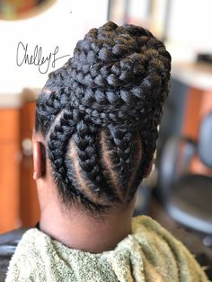 Cornrow Styles, Top Bun, Braided Bun Hairstyles, Blessed Friday, Feed In Braid, Hairstyles Updo