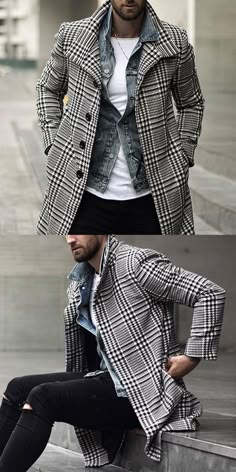 Casual Coat For Men, Fall Winter Fashion Trends, Mens Fashion Coat, Men Coat, Coat Style, Traje Casual, Fashion Trends Winter, Trending Fashion Outfits, Mens Winter Fashion