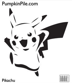 a black and white image of a pikachu