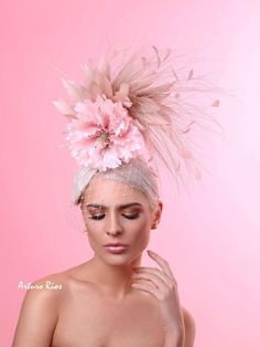 Nude blush fascinator kentucky derby fascinator Oaks day | Etsy Blush Fascinator, Lantern Candle Centerpieces, Blush Pink Fascinator, Wood Candle Lantern, Oaks Day, Kentucky Derby Fascinator, Funky Hats, Pink Fascinator, Derby Fascinator