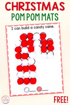 a christmas pom poms letter craft for kids to make