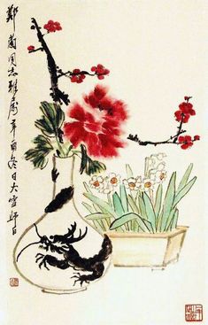 Chrysanthemum, Asian Art, Still Life, Japan, Drawings