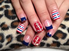 Uñas marinerasz Cute Nails, Nail Designs, Nails, Beauty