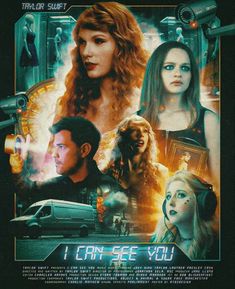 the movie poster for i can see you starring actors from left to right, person and actor