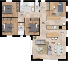 the floor plan for a two bedroom apartment with an attached kitchen and living room area