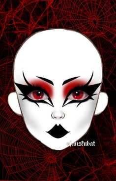 tiktok: fanskubat 🪦 basic trad goth eye makeup look inspo design, gothic, alt, alternative, black and white, red, big eyeliner, gothic aesthetic, eyeshadow, full face makeup, black lipstick, red eyes, f Makeup Black Lipstick, Big Eyeliner, Black Goth Makeup, Aesthetic Eyeshadow, Gothic Eye Makeup, Maquillage Goth, Trad Goth Makeup, Dark Makeup Looks