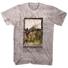 a t - shirt with an image of a man in the woods