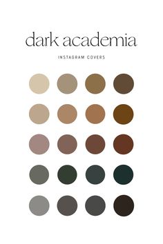 the cover of earth tones instagram covers, with different colors and sizes on it