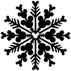 a black and white snowflake on a white background