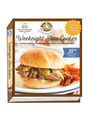 an image of a sandwich with meat and vegetables on it in a package for $ 3 99