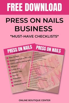 Press On Nails Business Supplies, Packaging Ideas For Press On Nails, Press On Nail Small Business, Acrylic Press On Nails How To Make, Press On Business Ideas, Press On Nail Price List, Pressons Nails Packaging, Pressons Nails Design, Press On Nail Business Ideas