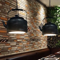 Vintage Metal Teapot Restaurant Pendant Ceiling Lamp With Led In Black/Gold/Matte Black Finish Pendant Light Set, Hanging Lighting, Wrought Iron Chandeliers, Pendant Light Styles, Vintage Pendant Lighting, Suspension Vintage, Pendant Ceiling Lamp, Fluorescent Tube, Iron Chandeliers