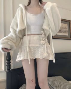 Winter Fits, I Like You, American Express, White Outfits, Knit Skirt, Aesthetic Clothes, Pretty Outfits, Fashion Inspo Outfits