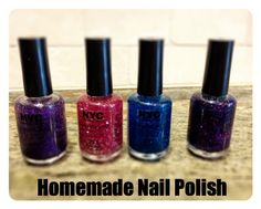 Homemade Nail Polish, Homemade Glitter, Nail Polish Tutorial, Feather Nails, Magnetic Nail Polish, Nail Polish Crafts, Clear Nail Polish, Glitter Nail Polish